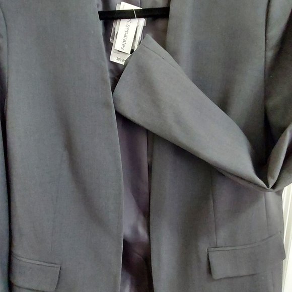 Bar III GREY Pocket Blazer Women size L - Picture 2 of 7